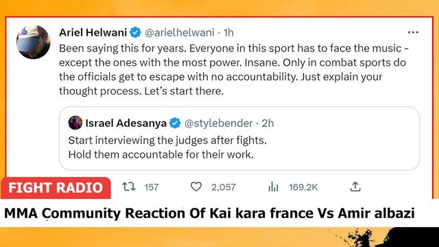 MMA COMMUNITY React kai kara france Vs Amir Albazi fight смотреть онлайн