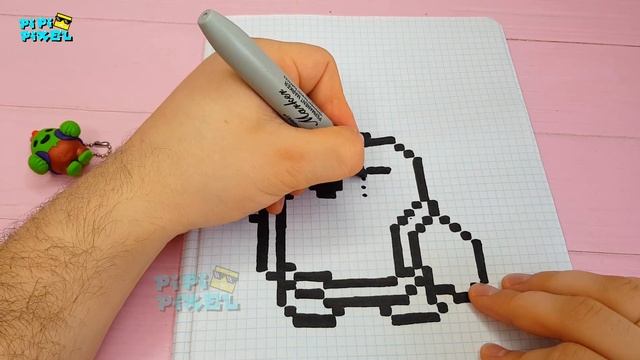 САКУРА СПАЙК из ИГРЫ BRAWL STARS РИСУНКИ ПО КЛЕТОЧКАМ -PIXEL ART смотреть онлайн