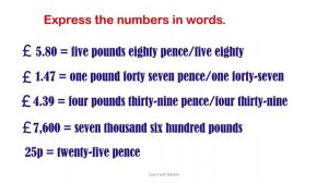 British money and American money