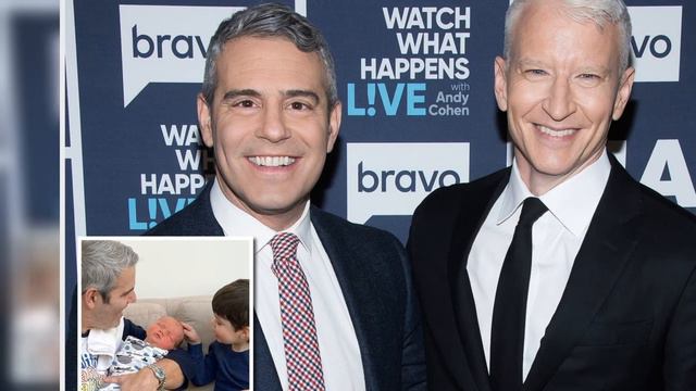 Andy Cohen’s son Ben meets Anderson Cooper’s newborn baby boy Sebastian смотреть онлайн