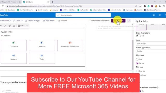 How to Add a Quick Links Web Part in SharePoint Online смотреть онлайн