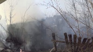 Пожар. Горит сарай. (п.Аютинский)