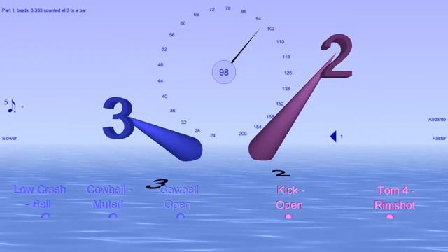 A 5:3 polyrhythm played following measures of 3 and 2 beats - still counted as 5:3 Bounce Metronome смотреть онлайн