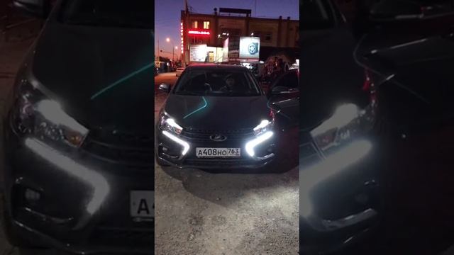 Ходовые огни для Lada vesta + поворотники.mp4