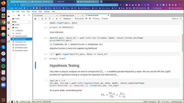 PyHEP 2020 pyhf Tutorial смотреть онлайн