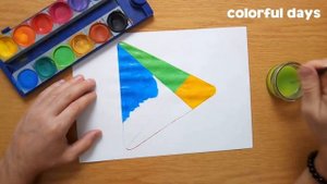 How to draw the Google Play logo 2020