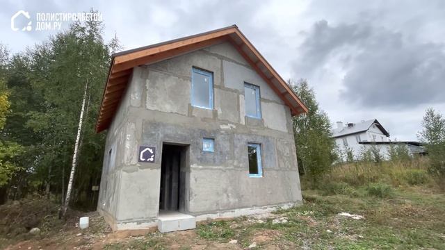 Двухэтажный дом из панелей полистиролбетона - процесс строительства смотреть онлайн
