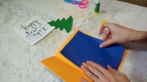 DIY : Новогодняя открытка своими руками***Поделки из бумаги***New Year Card***Елочка за 3 минуты