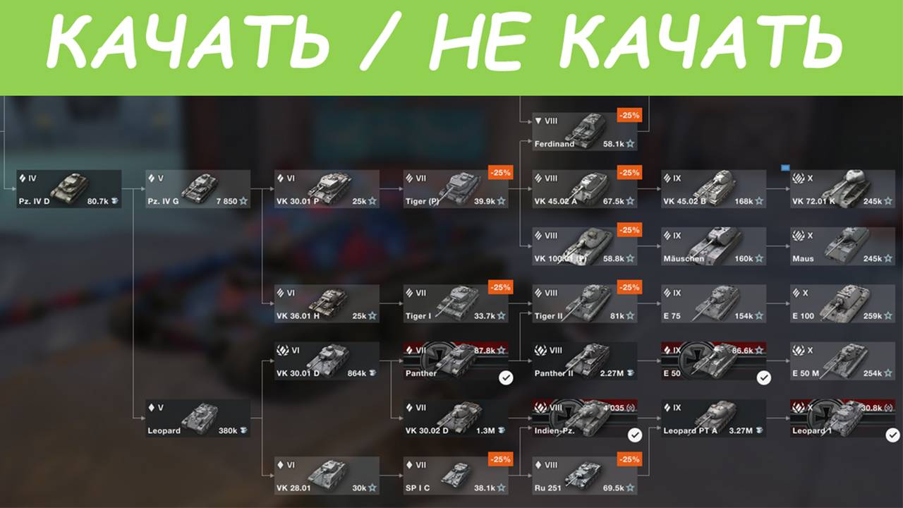 Какие танки Германии качать в WoT Blitz/Tanks Blitz --- полный гайд