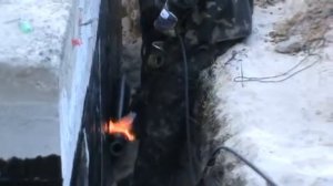 Вертикальная гидроизоляция фундамента.