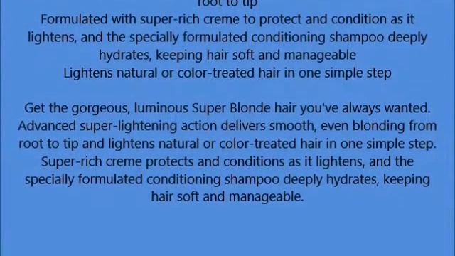 L’Oreal Paris Super Blonde Super Bleach Blonde смотреть онлайн