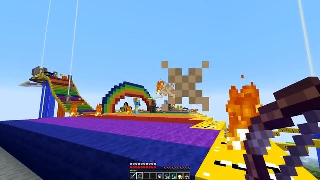 Minecraft: LUCKY BLOCK RAINBOW ROAD Mods! Mini-Game Challenge PVP Modded! смотреть онлайн
