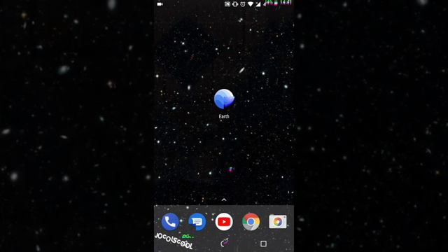 I Put Google Earth Icon On My Space Wallpaper On My Phone