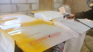 Смывка проявочного слоя и покрас