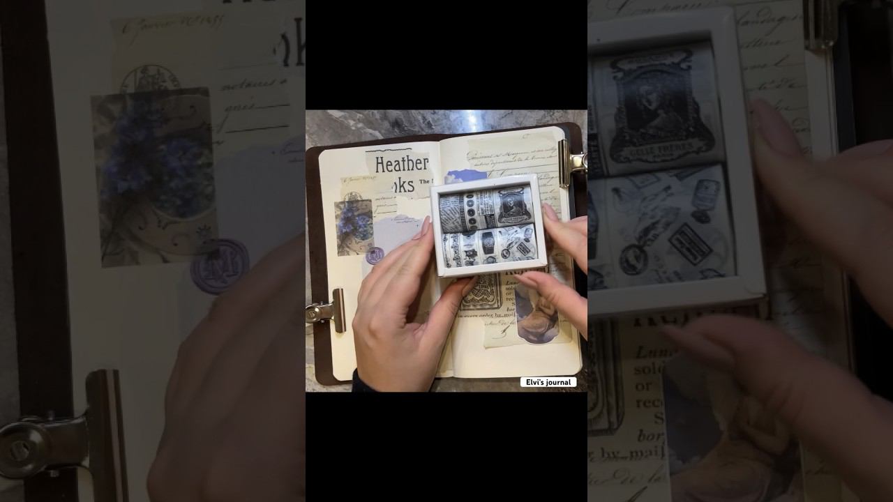 Pastel blue | ASMR journaling Full 4K version is on my channel #shorts #asmr #scrapbooking смотреть онлайн