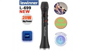 Lewinner L-699 профессиональный микрофон для караоке, беспроводной динамик, портативный