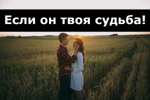 Тебе не придется бегать за ним если он твоя судьба!