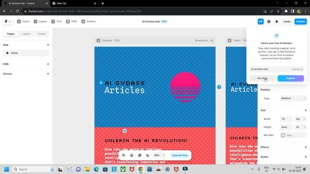 Create and Publish Websites using AI || Framer AI || Build website by Giving Prompt|| @datatechinfo