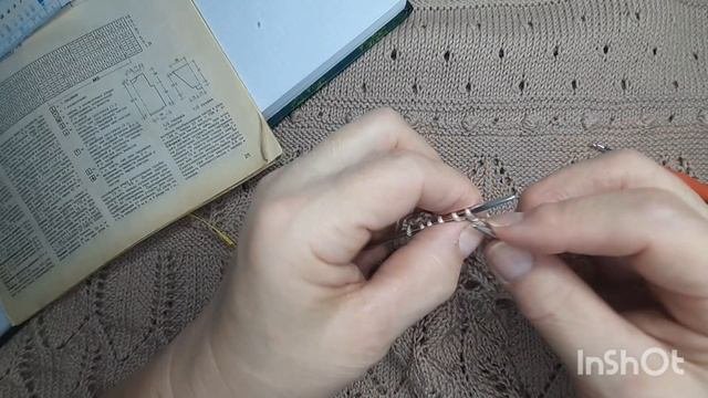 Показываю как вязала узорчатый пуловер для дочки/размер 42-44/Часть 3