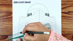 How to Draw Mazar-e-Quaid Easy step by step || Happy independence Day || 14th August Drawing