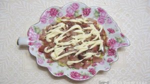 Сельдь под шубой с зеленым луком