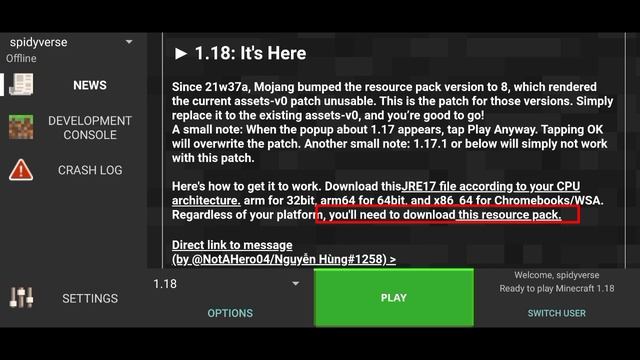 HOW TO FIX CRASH IN MINECRAFT 1.18 IN POJAVLAUNCHER | HOW TO PLAY 1.18 IN POJAVLAUNCHER смотреть онлайн