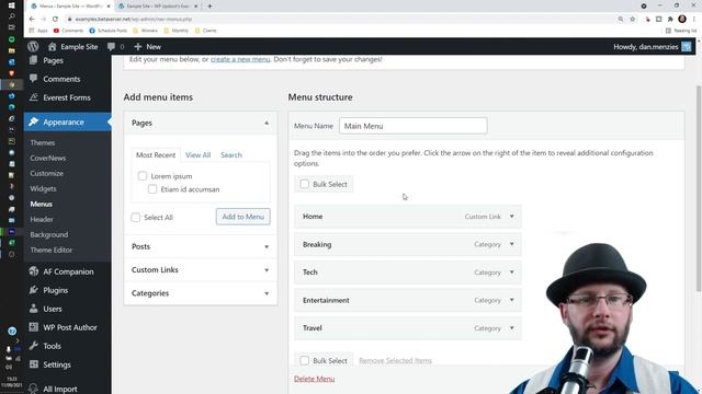 How to Edit a Menu in WordPress