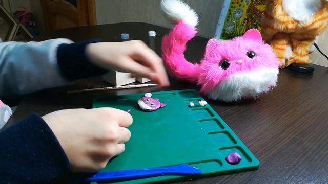 Котенок Помси. Лепим Помси из пластилина. смотреть онлайн