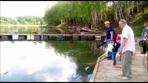 Ловля крупного осетра в Подмосковье !