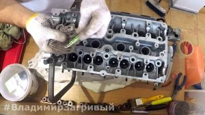 Сборка клапанов 16ти клапанной ГБЦ от Opel Zafira 1.6 Ecotec шаг за шагом