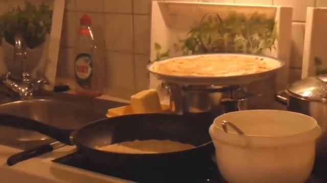 Слоенные блины со сладкой творожной начинкой.Быстро! Вкусно!