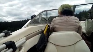 Катаюсь на катере, по озеру Селегер