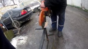 Бензорез штиль в работе