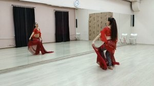 Танец с платком, начало, для группы Восточные танцы. Школа "Танцуем вместе"