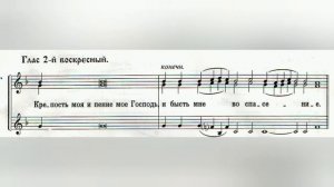 Глас 2, прокимен воскресный, 2 сопрано.