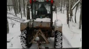 Поездка в лес за дровами на тракторе Т-28.  Перезаливка