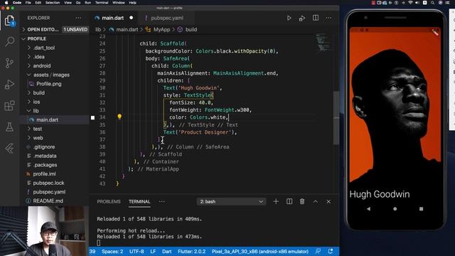 เขียน Flutter หน้า Profile смотреть онлайн