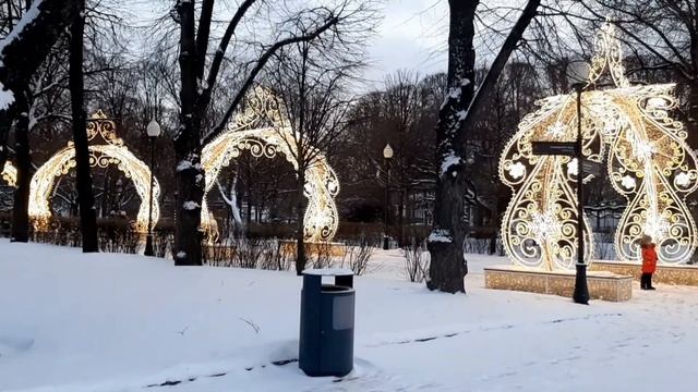 Новогодняя Москва 2022. Путешествие в Рождество. Парк Горького