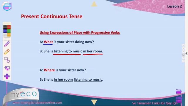 Intermediate Lesson 2: Present Continuous Tense┃İngilizce Şimdiki Zaman Konu Anlatımı | MyECO