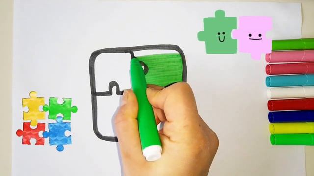How to draw puzzles . Сурет салу пазл  Art Tutorial  #drawing