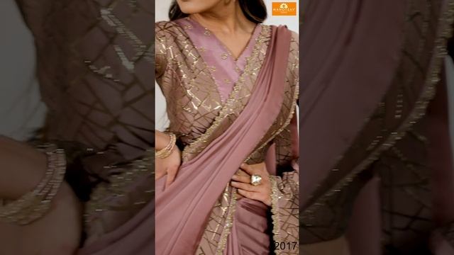 Norita - AMORIS |  42017 | Rose Pink saree with Metallic Jacquard Details