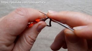 Цветная кайма крючком с рябиной