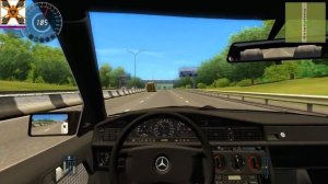 3D Инструктор. Свободное вождение. Вождение по городу. Автомобиль Mercedes-Benz 190E