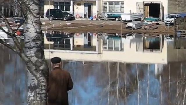 Разлив Тезы под городским парком. Шуя. 23.04.2013. смотреть онлайн