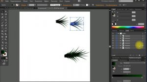 Illustrator Tutorials - How to draw a fir branch. Рисуем еловую ветку.