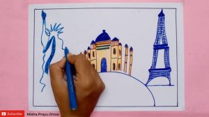 International Day For Monuments and Sites 2021 | Best World Heritage Day Poster Drawing Very Easy