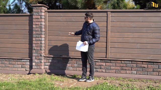 Забор BRICK, конструктив, простой монтаж