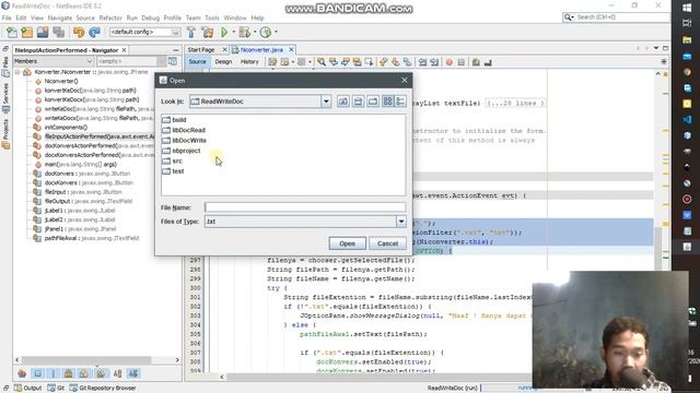 Program Java Konverter TXT ke DOC/DOCX #1 смотреть онлайн