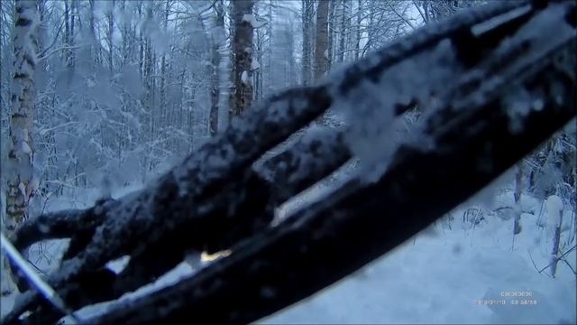 По глубокому снегу  на подготовленном УАЗе за крупным окунем на маленькое карельское озеро. смотреть онлайн