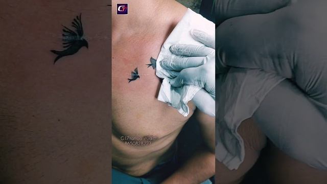 g17tattoo g17tattoostudio #besttattoostudio #besttattooartist #birdstattoo #birds #chesttattoo